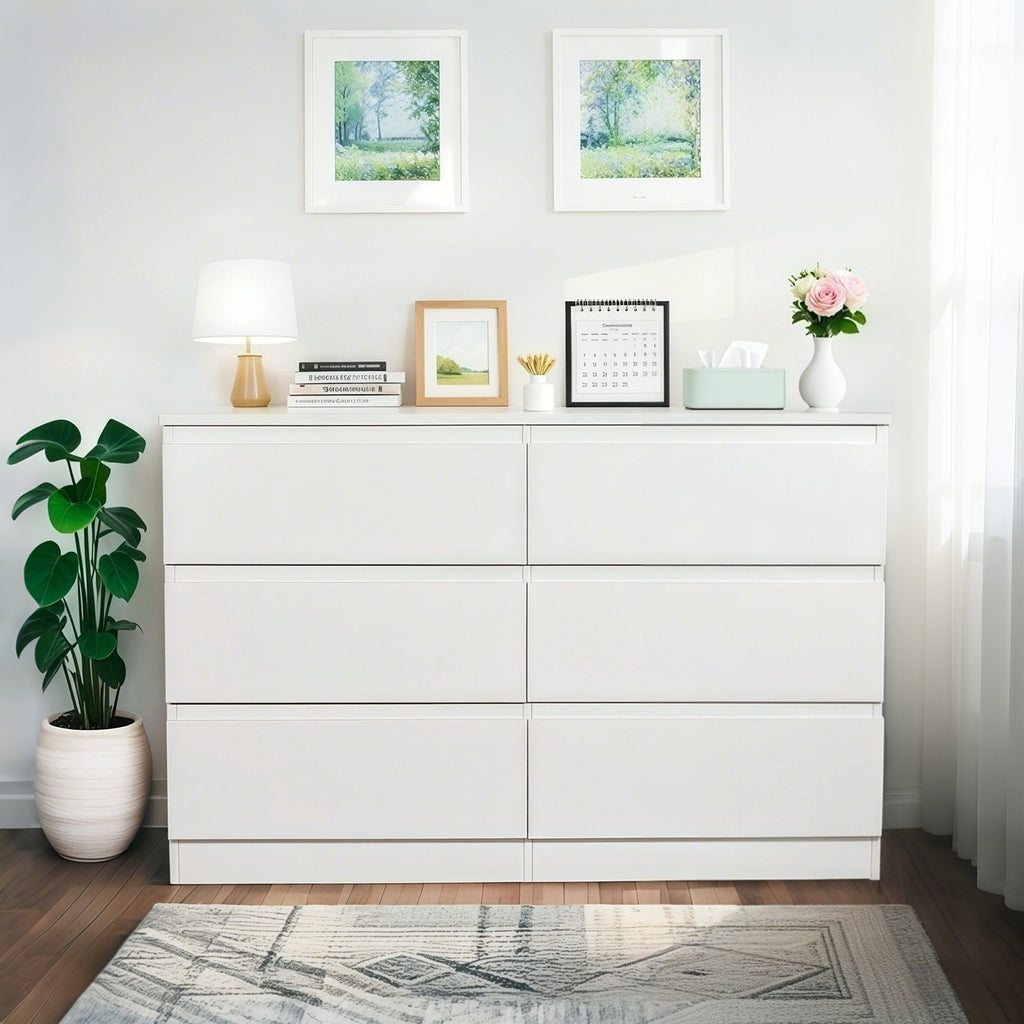 Elegant 6 Drawer Dresser