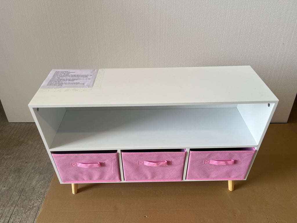 Kids Bookcase with Collapsible Fabric Drawers