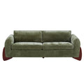 89"L Olive Chenille Sofa
