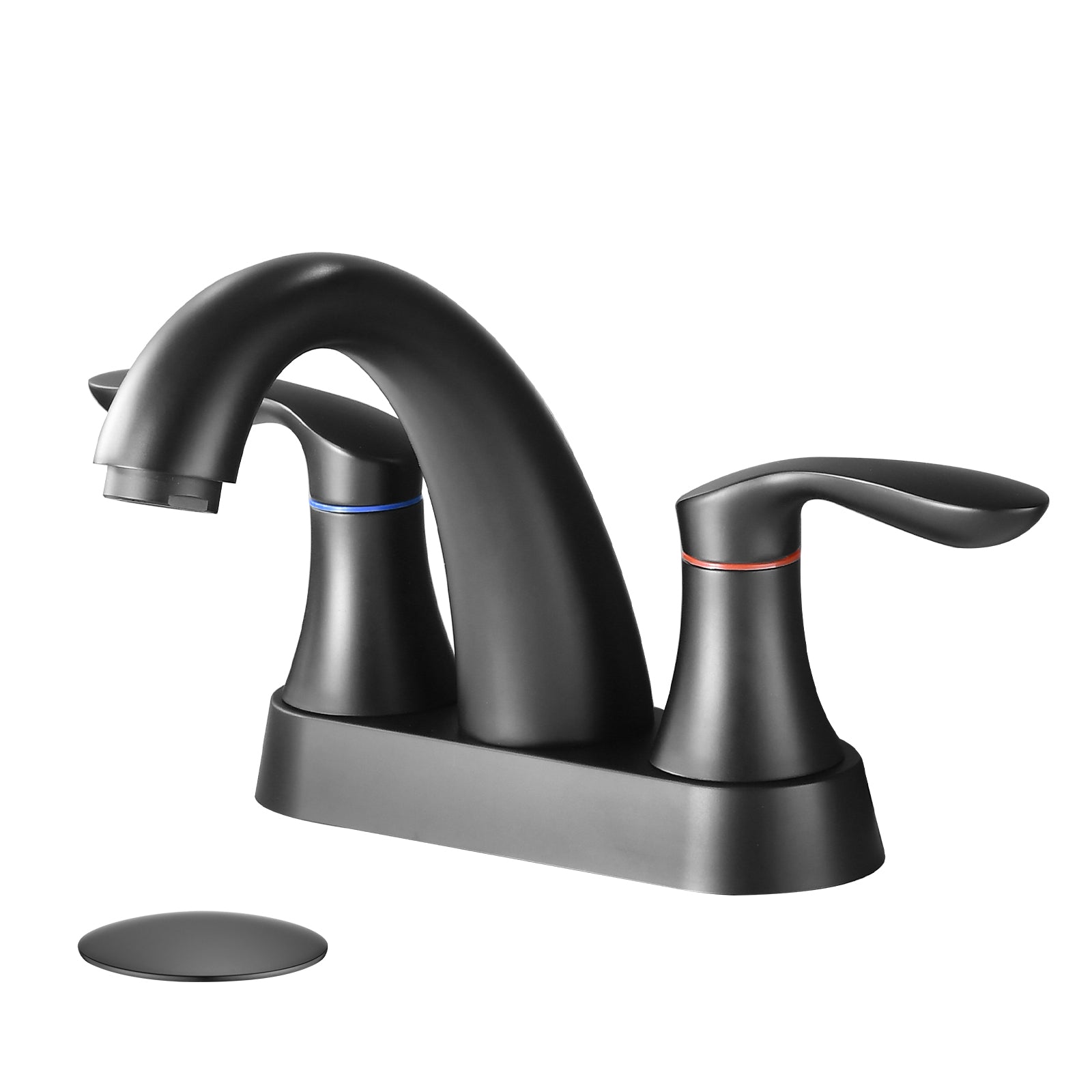 Two Handle 4 Inch Centerset Bathroom Sink Faucet with Pop-Up Drain