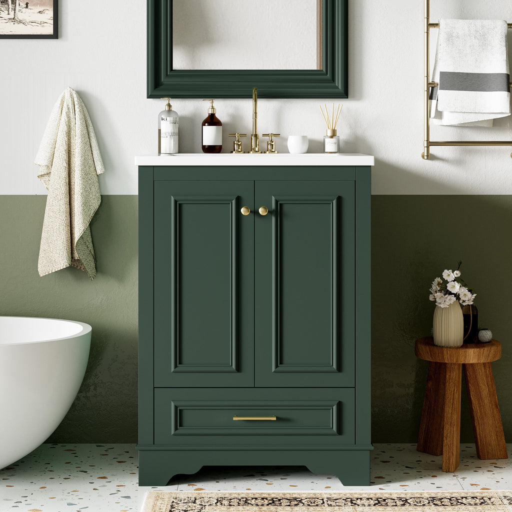 24'' Bathroom Vanity with Ceramic Sink Combo