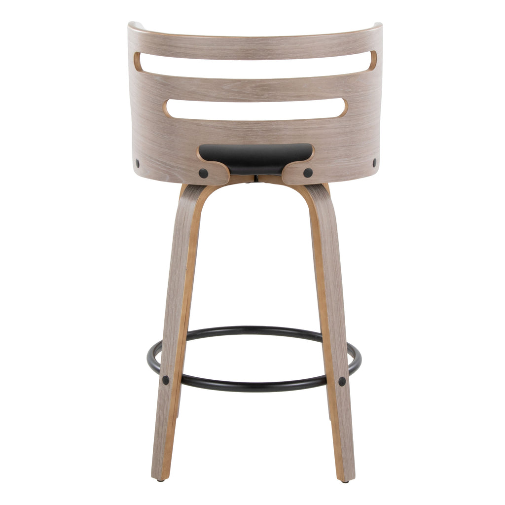 Fixed-Height Counter Stool with Swivel in Light