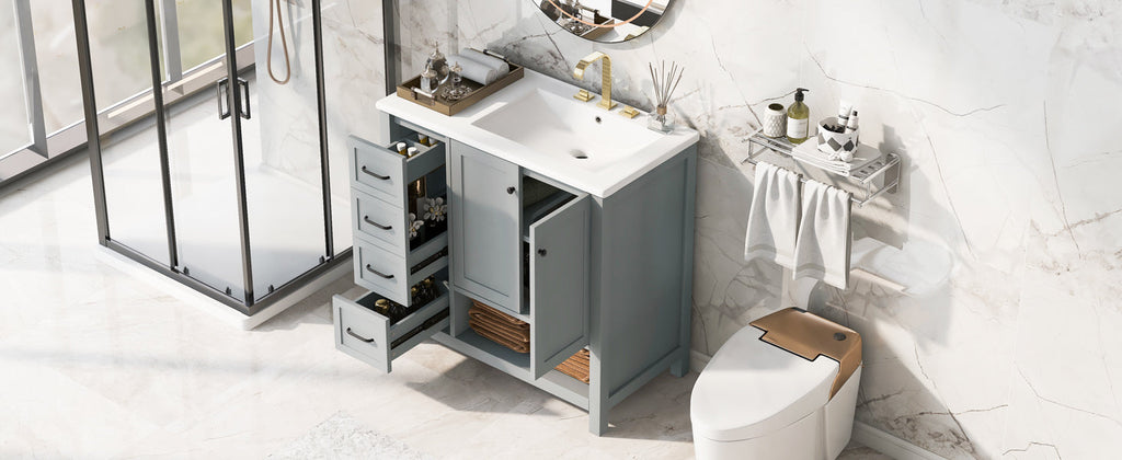 36" Bathroom Vanity with Sink Top