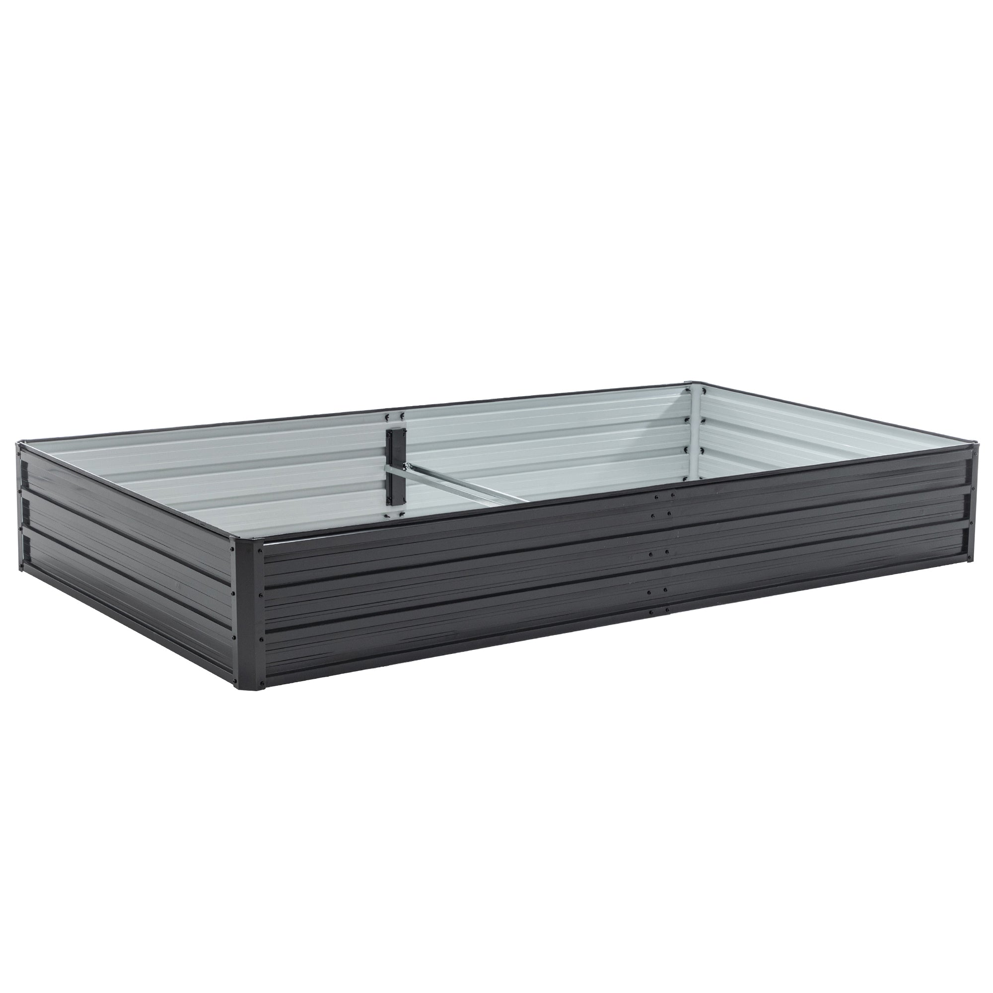Galvanized Raised Garden Beds Outdoor - 8x4x1 ft Planter Box
