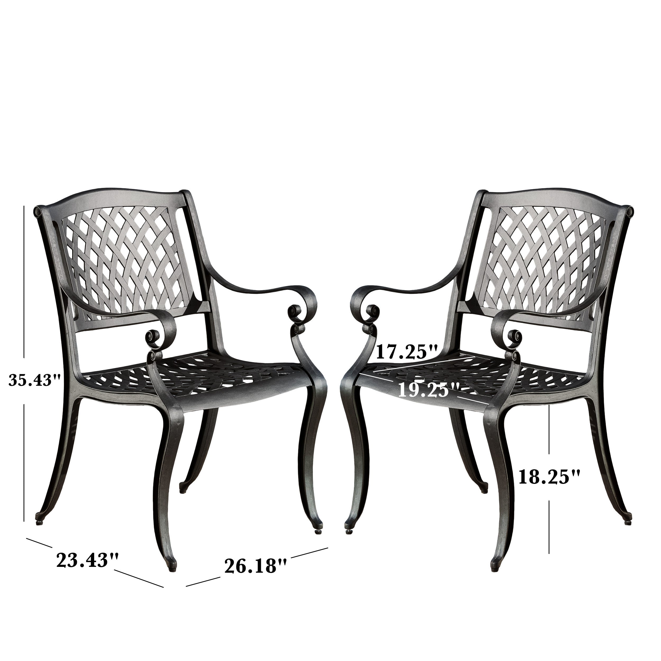 Cayman Arch Mesh I Chair Set of 2
