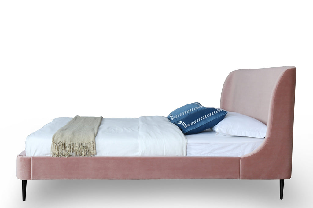 Heather Upholstered Velvet Full Bed