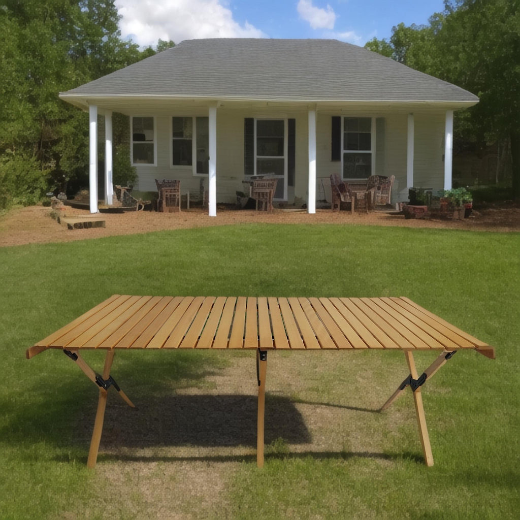 Multi-Function Wooden Foldable Portable Patio Dining Table