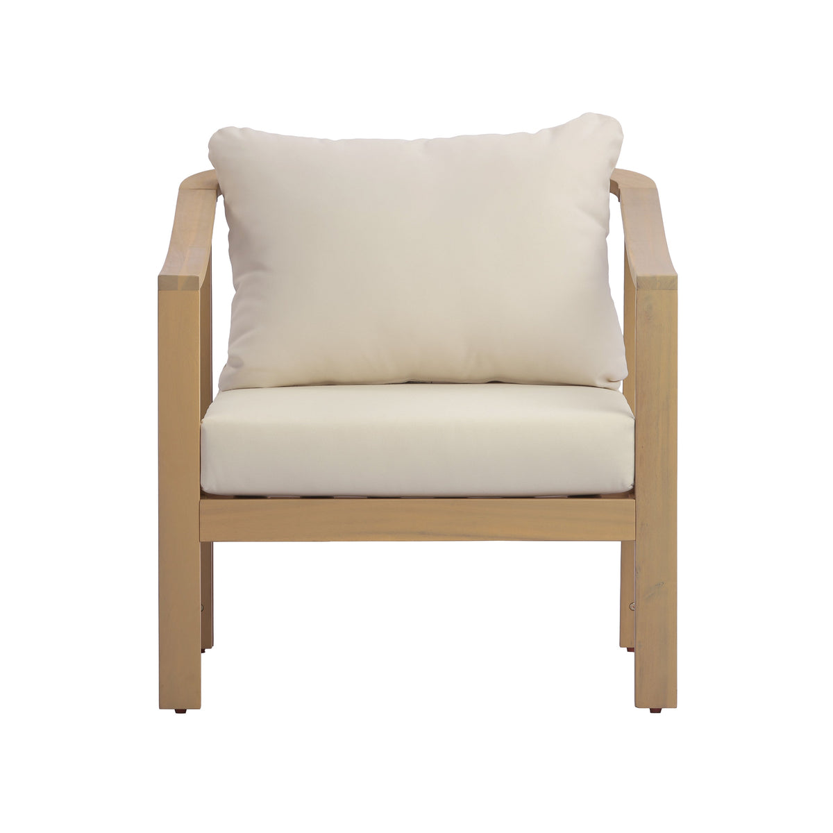 Acacia Wood Patio Furniture Club Chair Set (2)