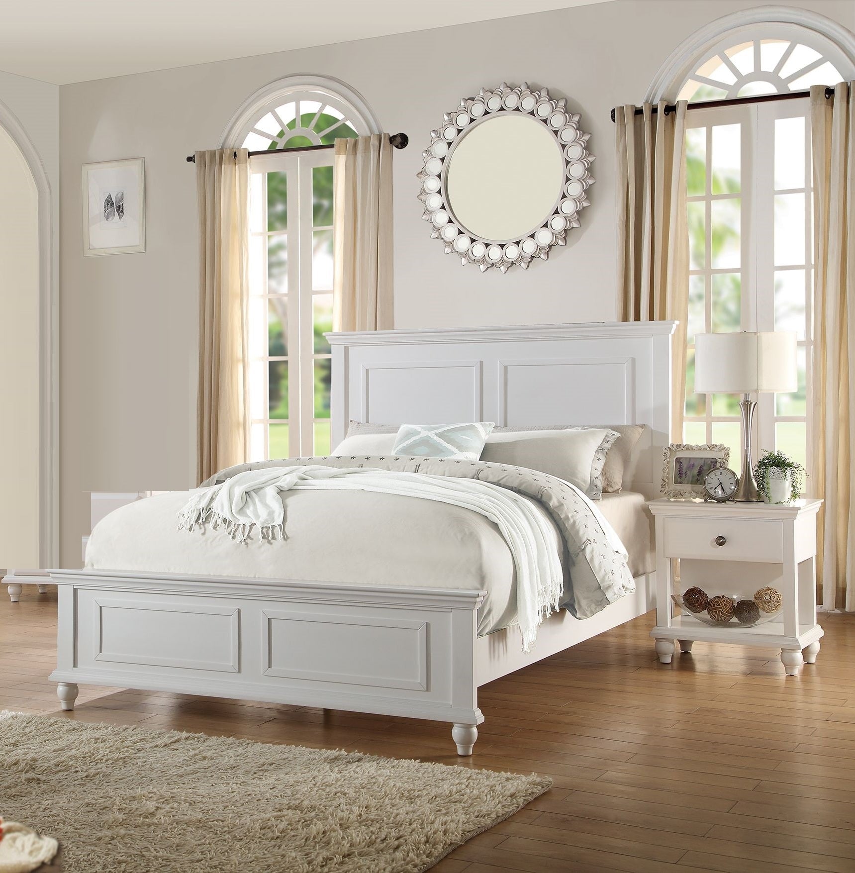 White California King Size Bedroom Furniture Set
