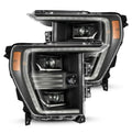 AlphaRex 21-22 Ford F150 PRO-Series Projector headlights Black w/Activ Light/Seq Signal 880293 *Discontinued