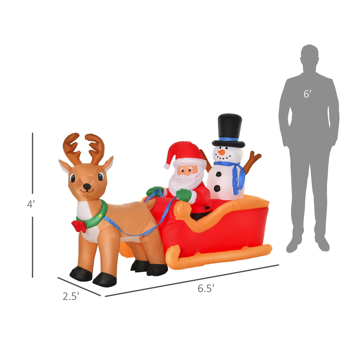 Inflatable Christmas Decor with LED Lights