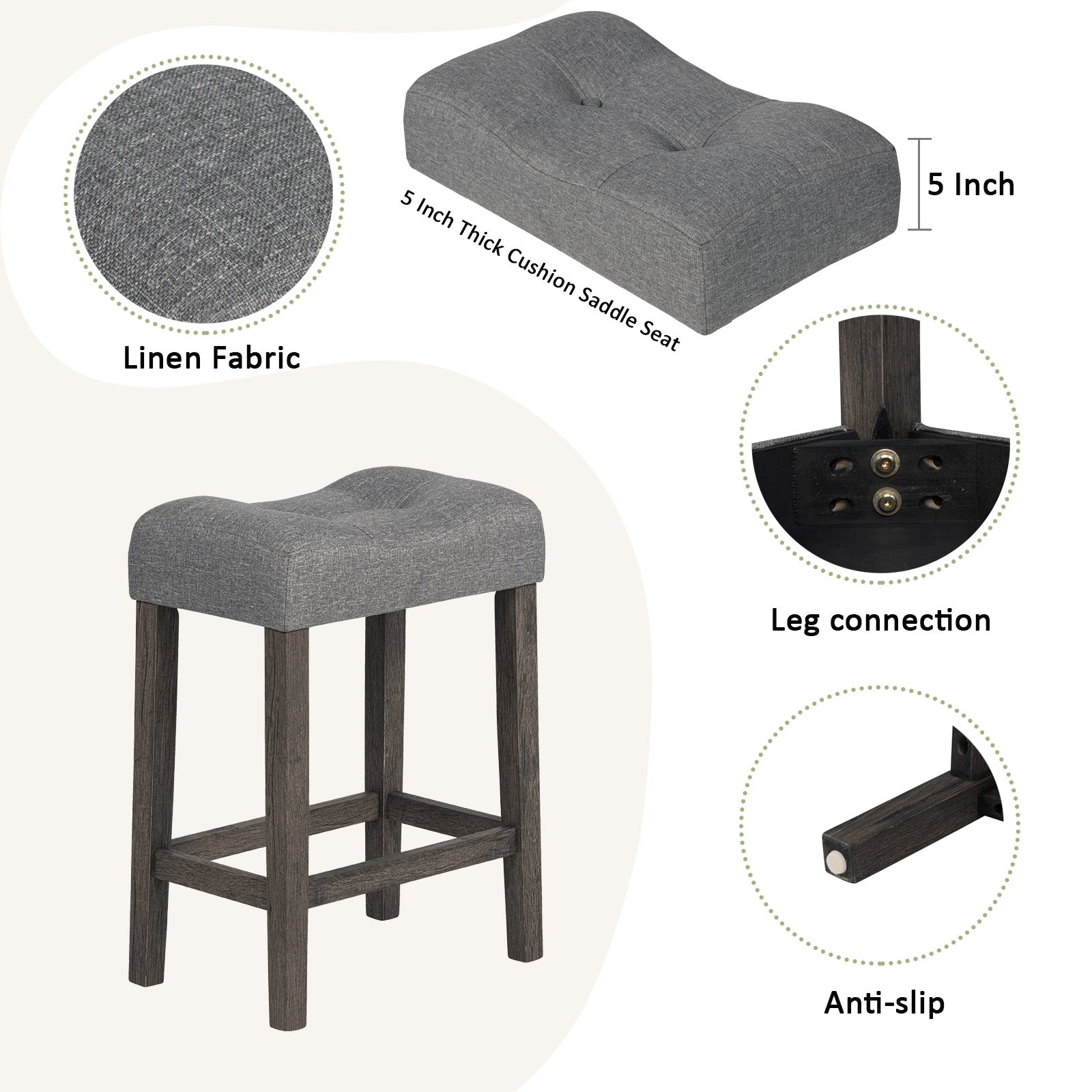 4 Piece Bar Table Set with Power Outlet