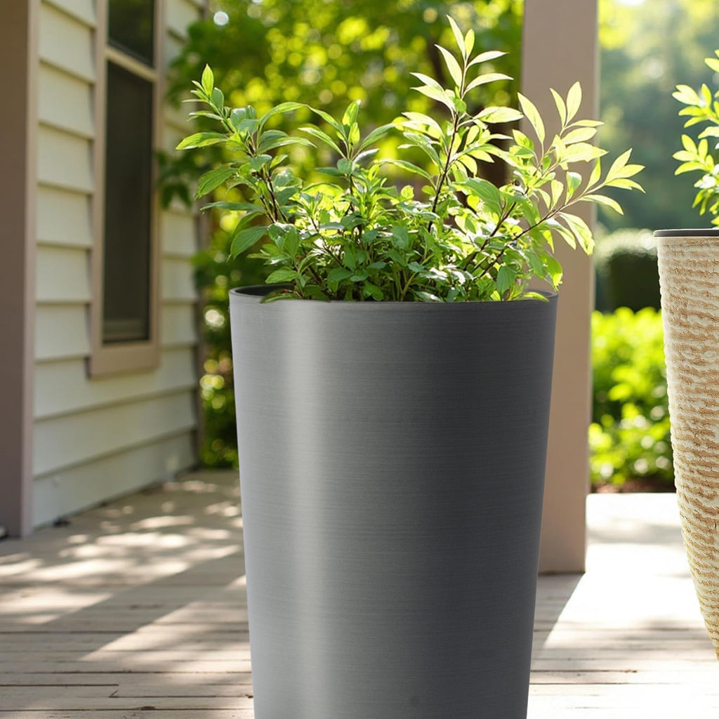 2 Pack Tall 21.7 in Planters for Outdoor Plants