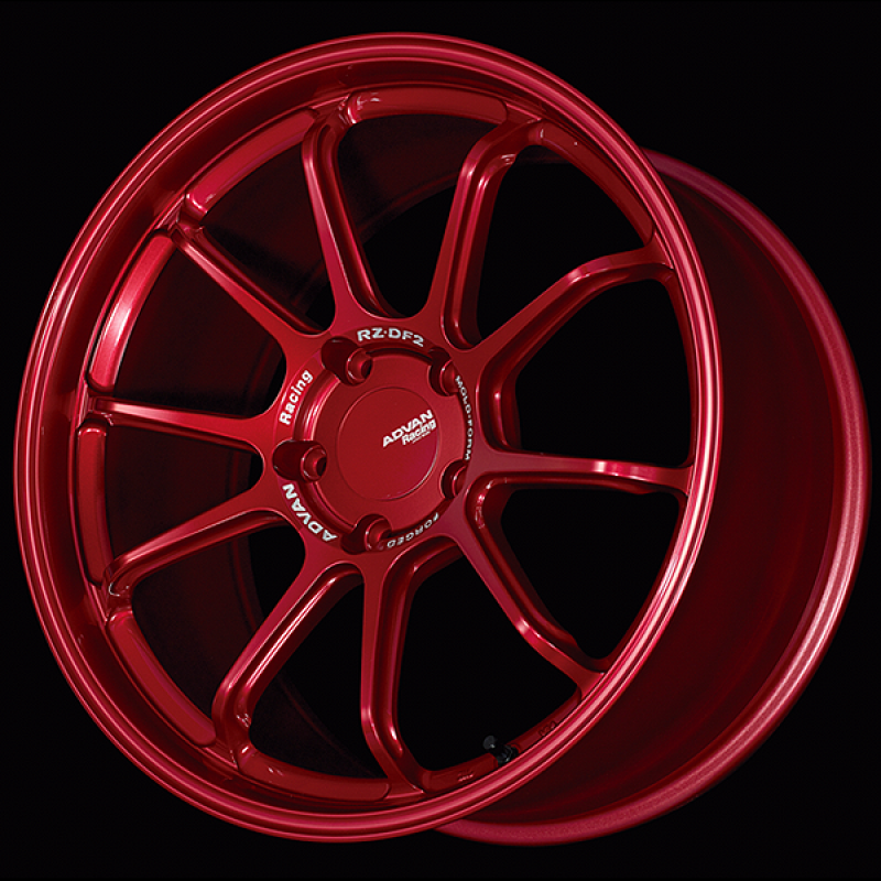 Advan RZ-DF2 for Porsche 20x10.0 / +40 Offset / 5x130 / 71.6mm Bore / Racing Candy Red YAF0K40PCR