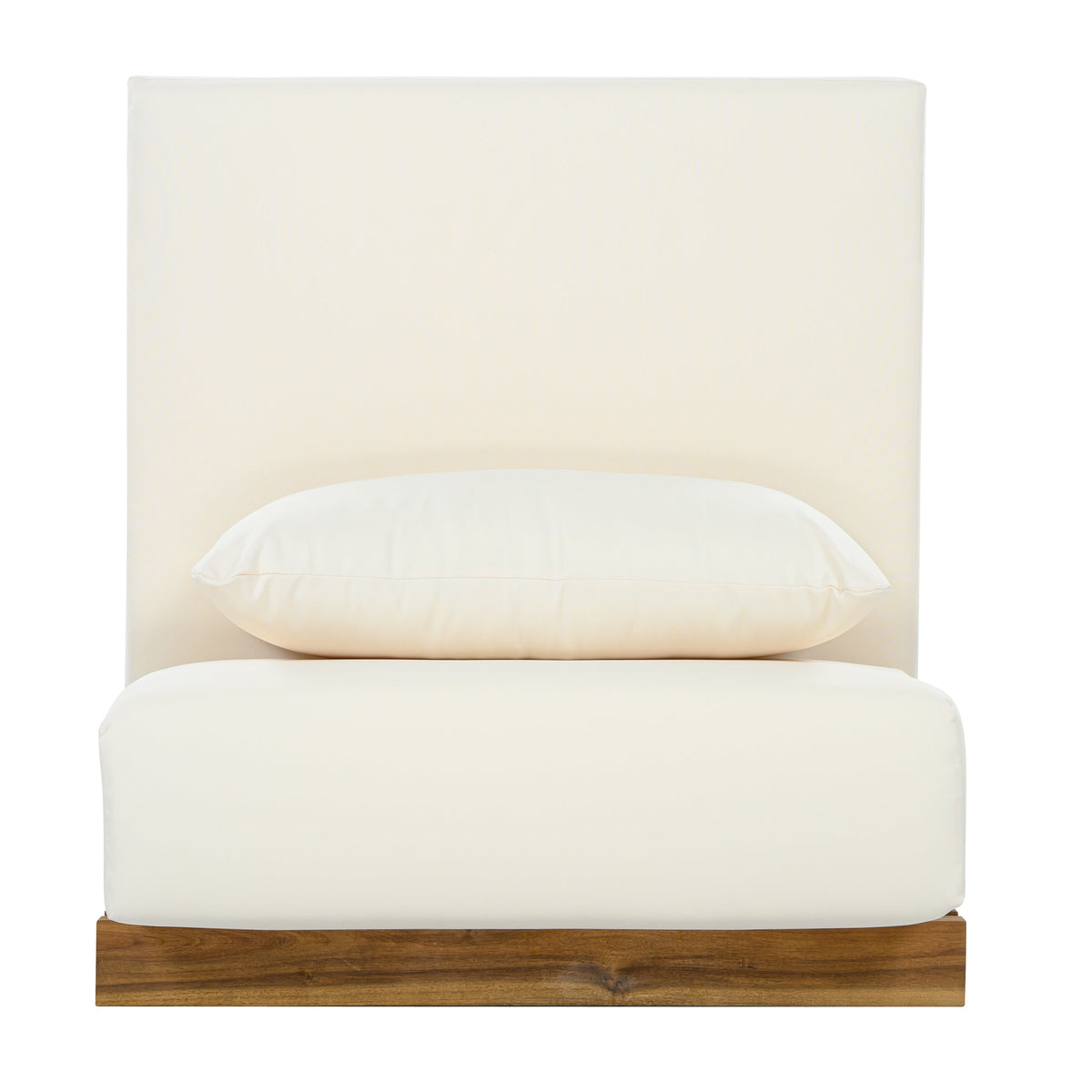 Oversized Outdoor Club Chair with Acacia Wood Frame