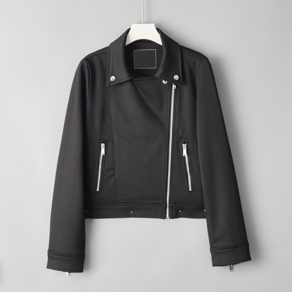 Versatile Short, Cool Biker-style Jacket For Women