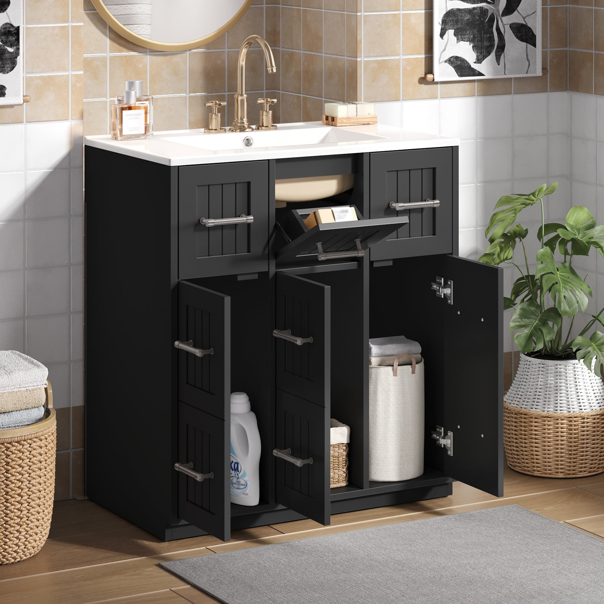 30-Inch Bathroom Vanity with Undermount Sink and Drawers