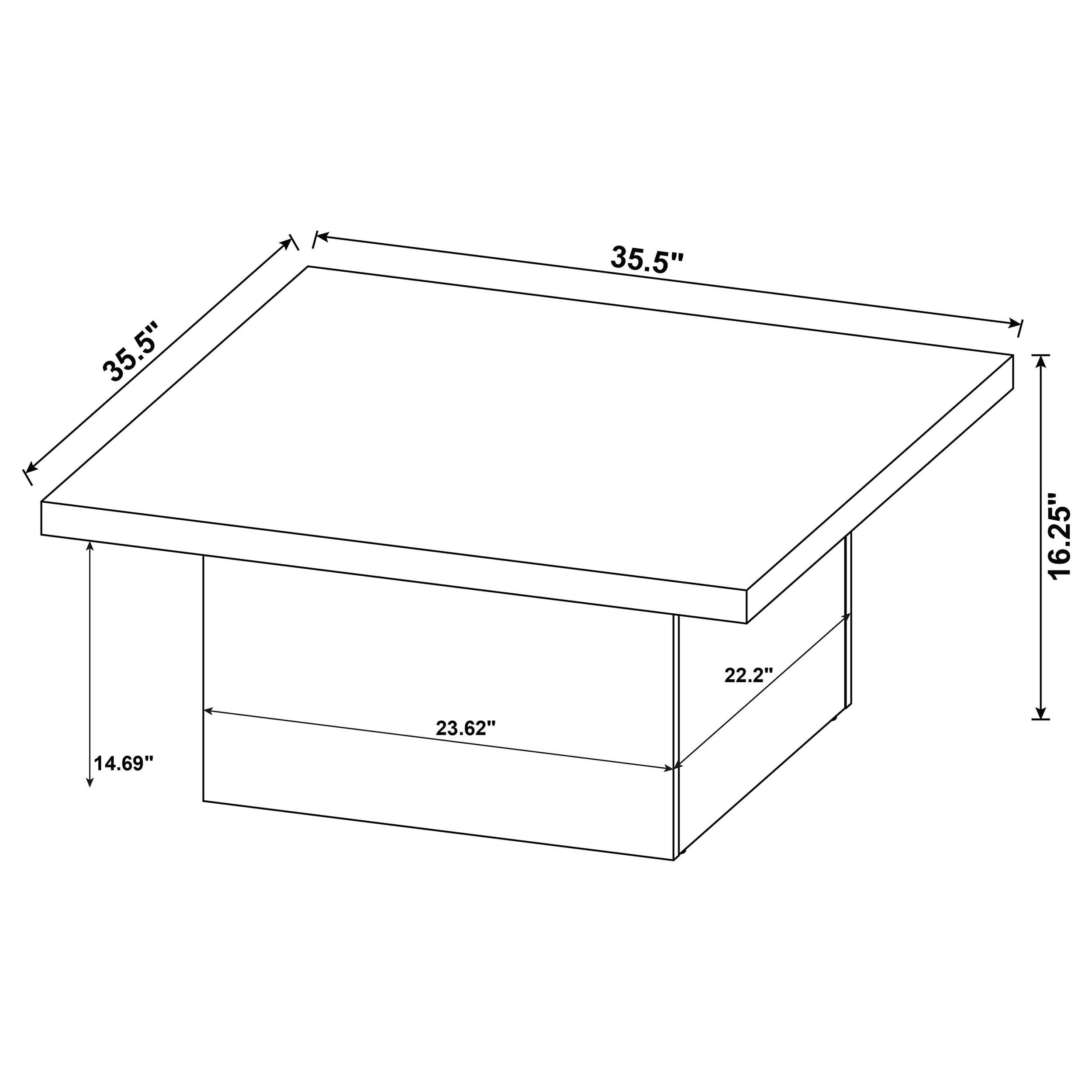 Exeter Mango Square 2-Piece Coffee Table Set