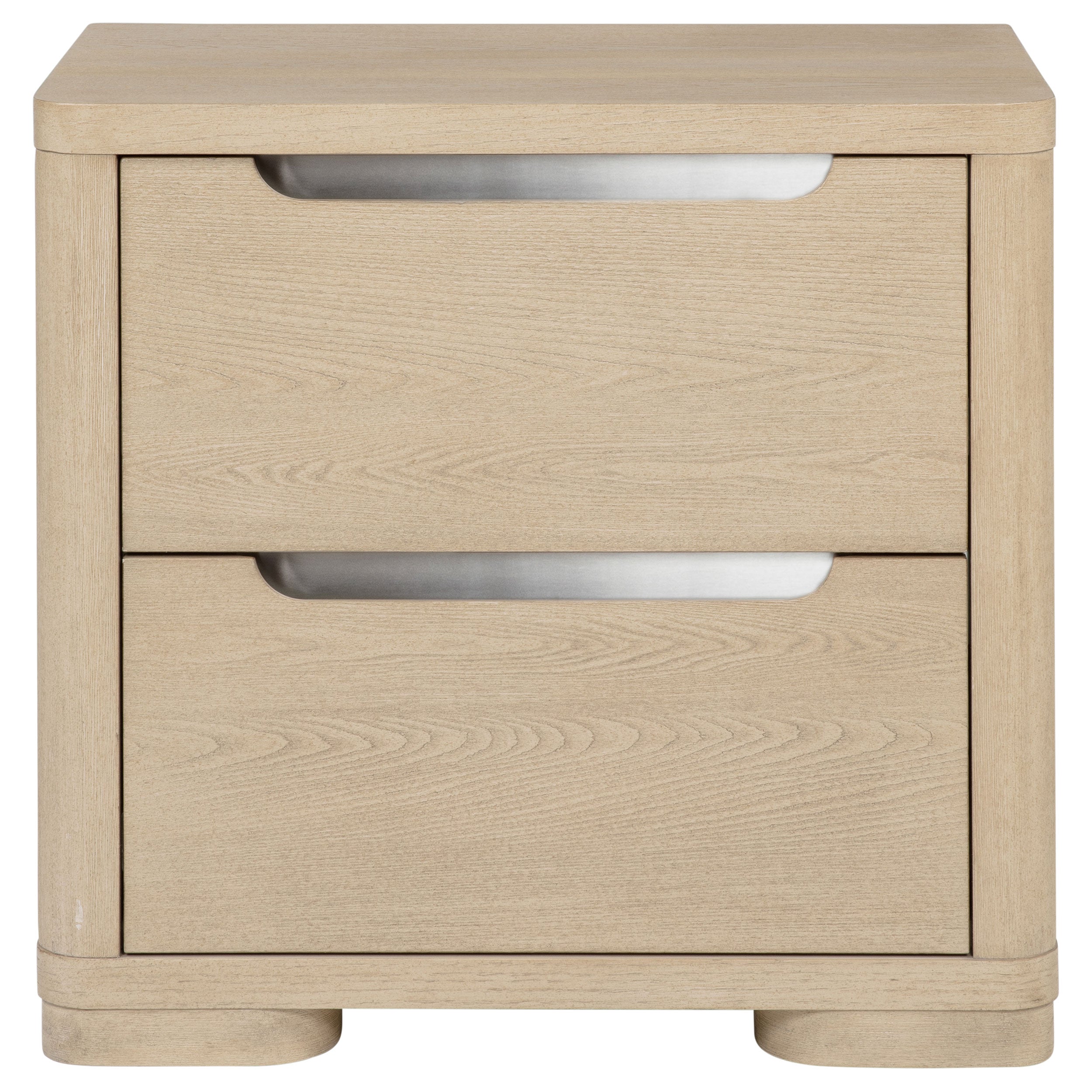 Mirador Light Elm 2-Drawer Nightstand Bedside Table