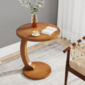 18.9" C-Shaped Round End Table