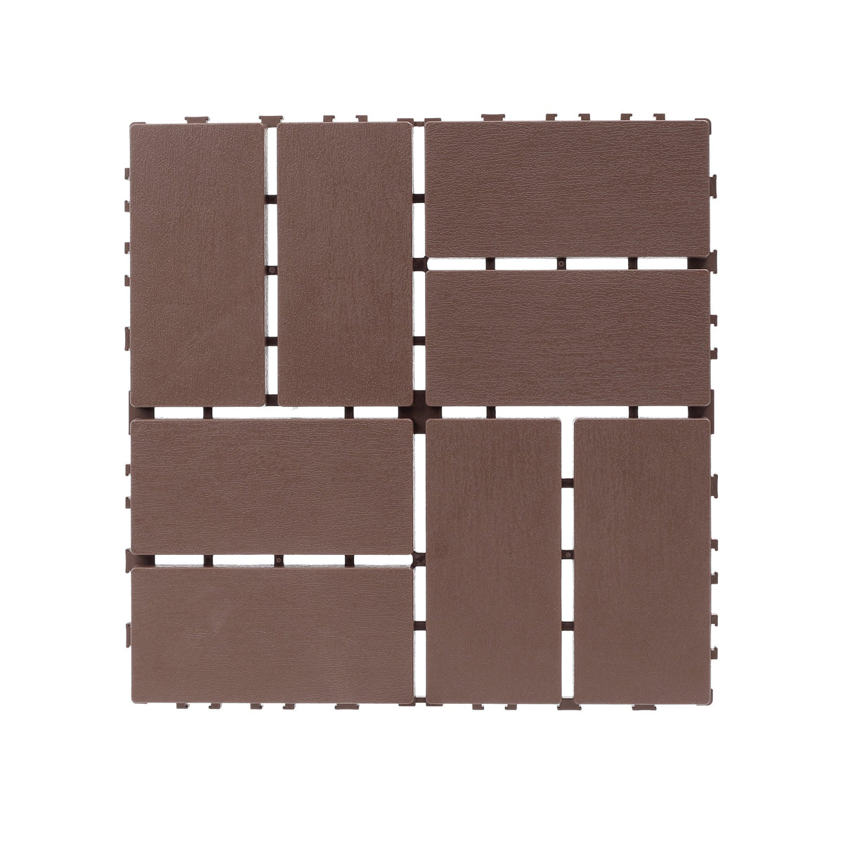 Plastic Interlocking Decking Tiles - 44 Packs