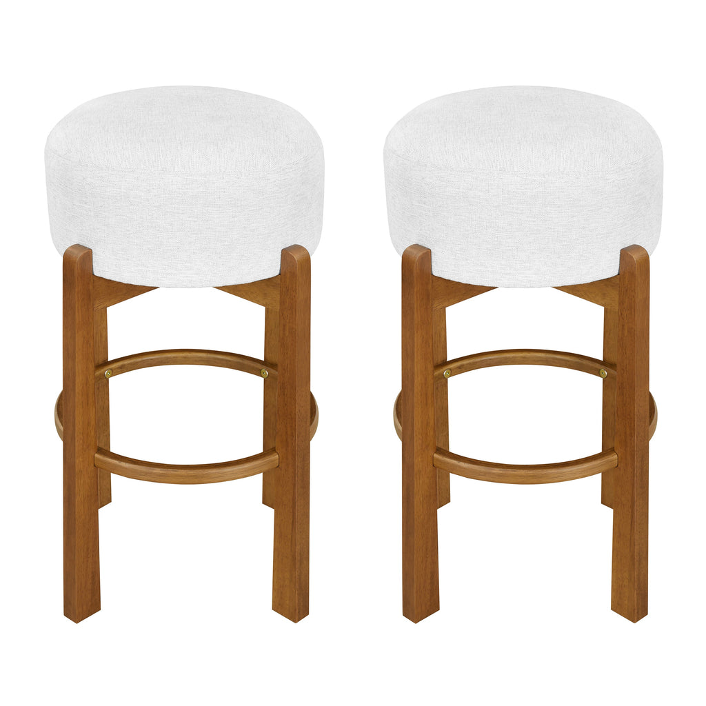 Vera Indoor Wooden Upholstered Barstool