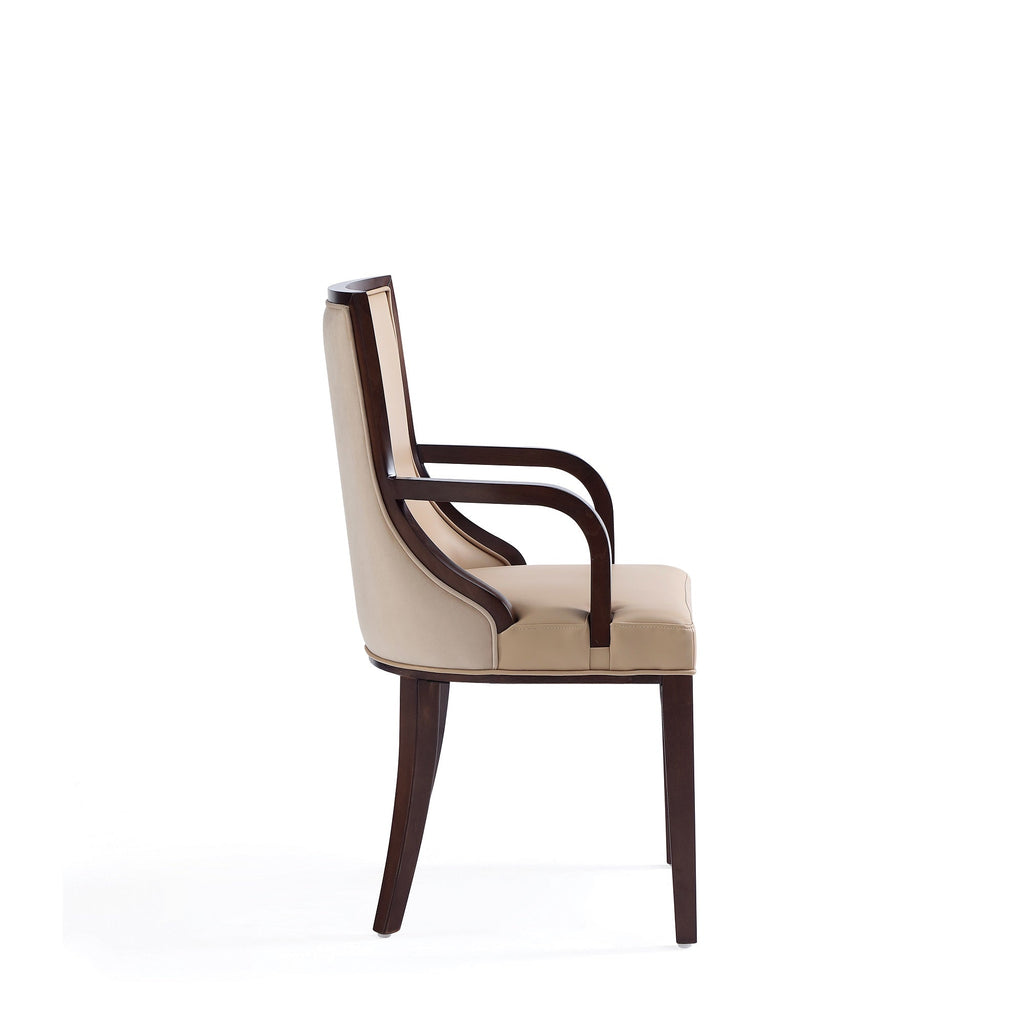 Grand Wood Upholstered Armchair