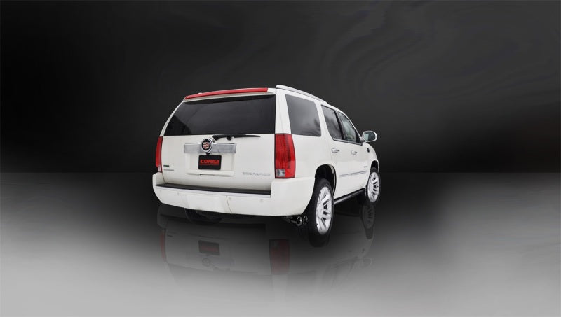 Corsa 11-14 Cadillac Escalade 6.2L V8 3in Cat-Back Single Side w Twin 4in Black Pro-Series Tips 14878BLK