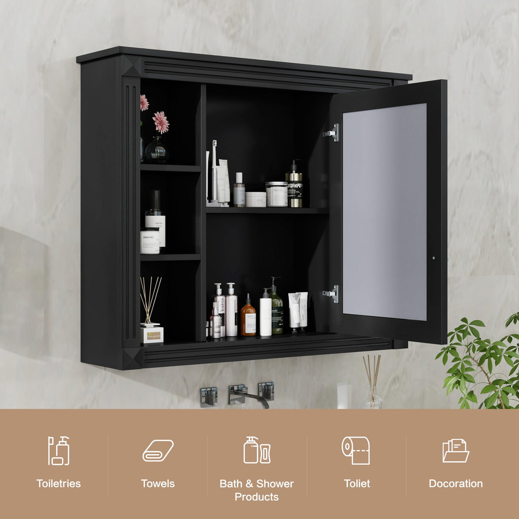35'' x 28'' Wall Mounted Bathroom Storage Cabinet