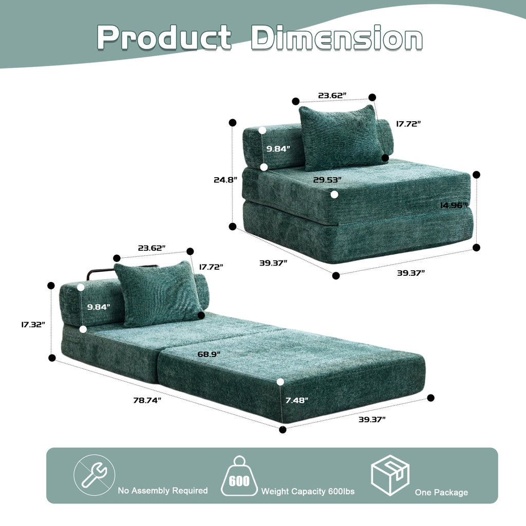 Compression Sofa - Convertible Floor Sofa Bed