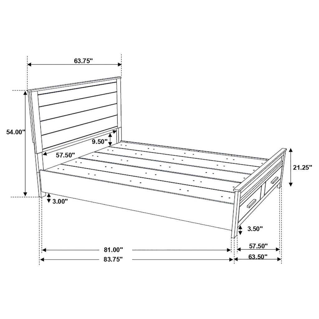Rustic Golden Storage Bed