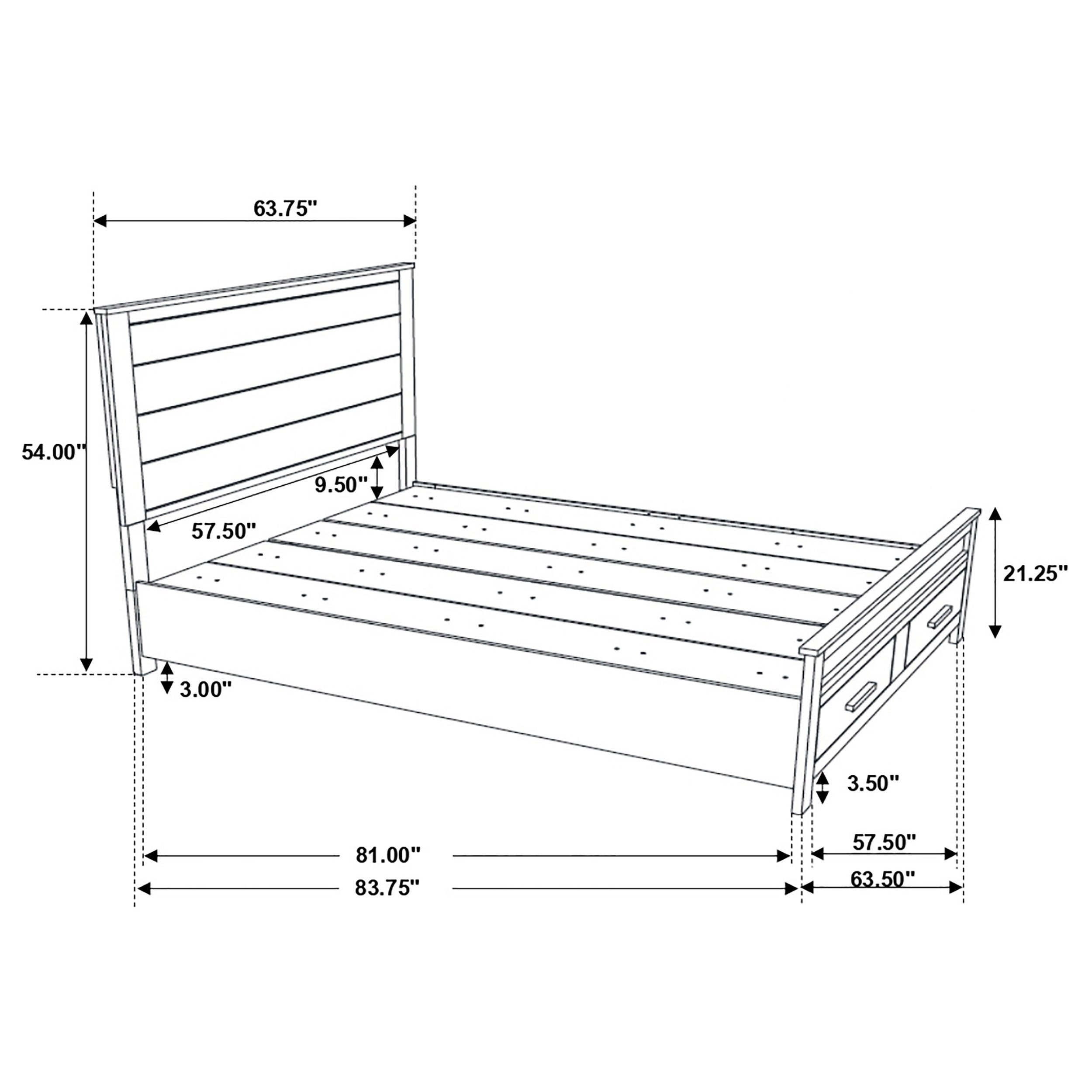 Rustic Golden Storage Bed