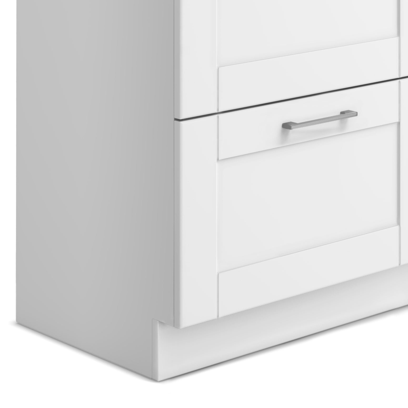 Modern Wide Shaker - 46" Laundry Cabinet with Faucet and Stainless Steel Sink
