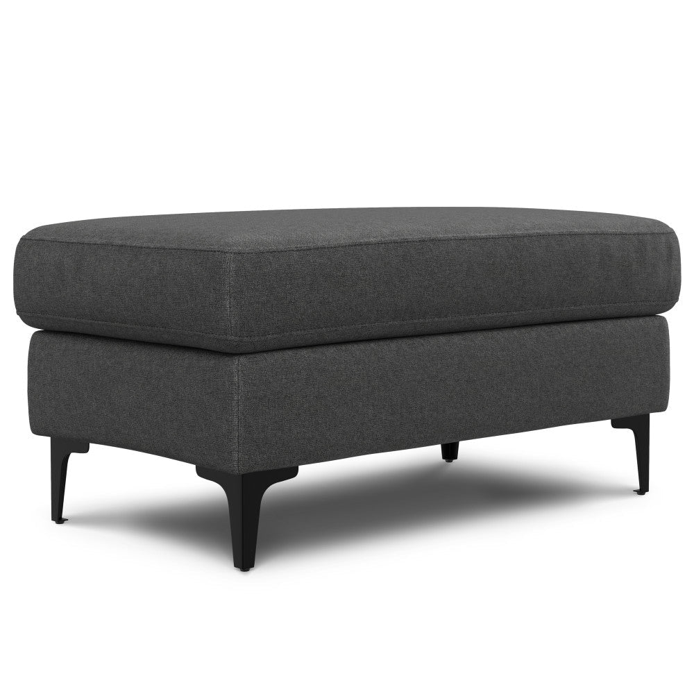 Ava 90 Inch Mid Century Sofa with Ottoman Set