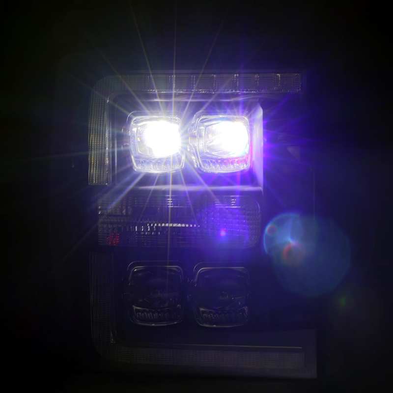 AlphaRex 11-16 Ford F-350 SD NOVA LED Projector Headlights Plank Style Blk w/Activ Light/Seq Signal 880149 *Discontinued