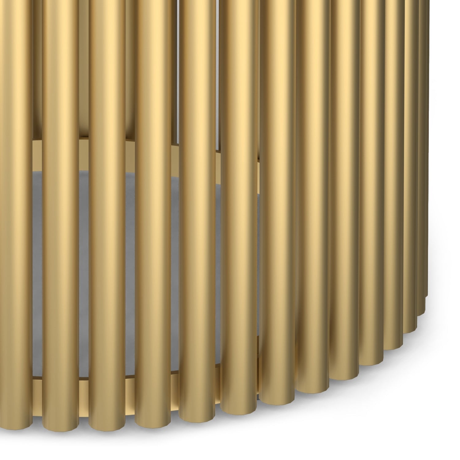 Demy Accent Table in Cognac/Gold