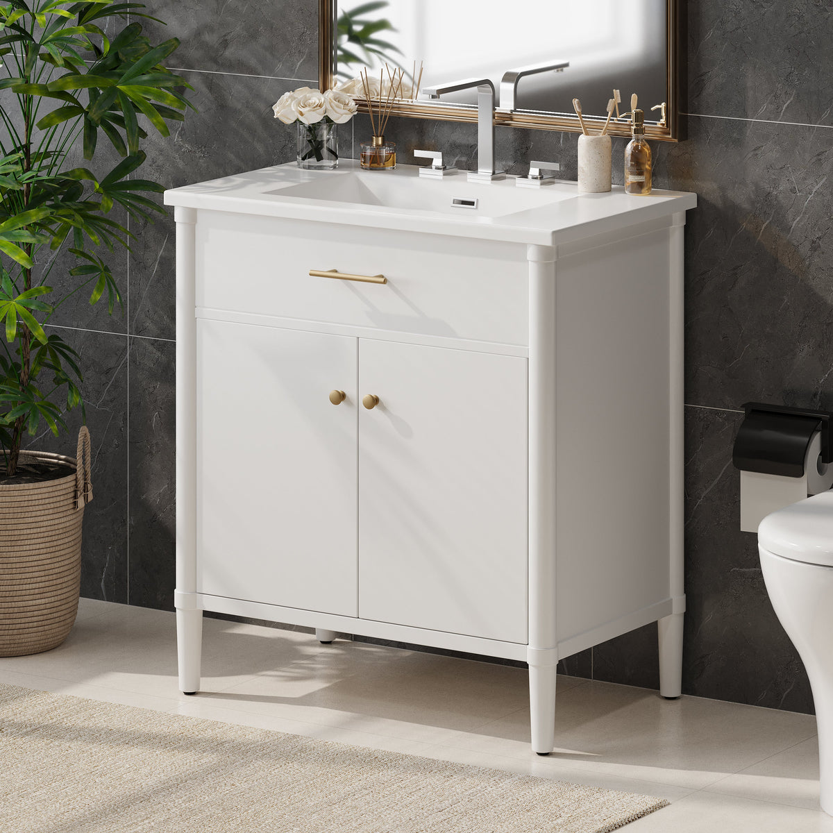 30 Inches Bathroom Vanity with Sink