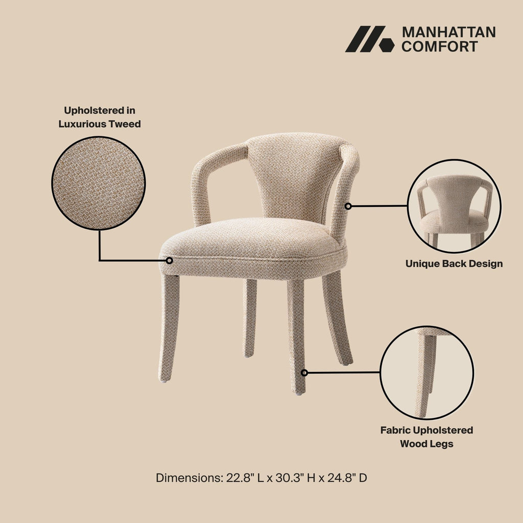 Palmer Upholstered Tweed Armchair