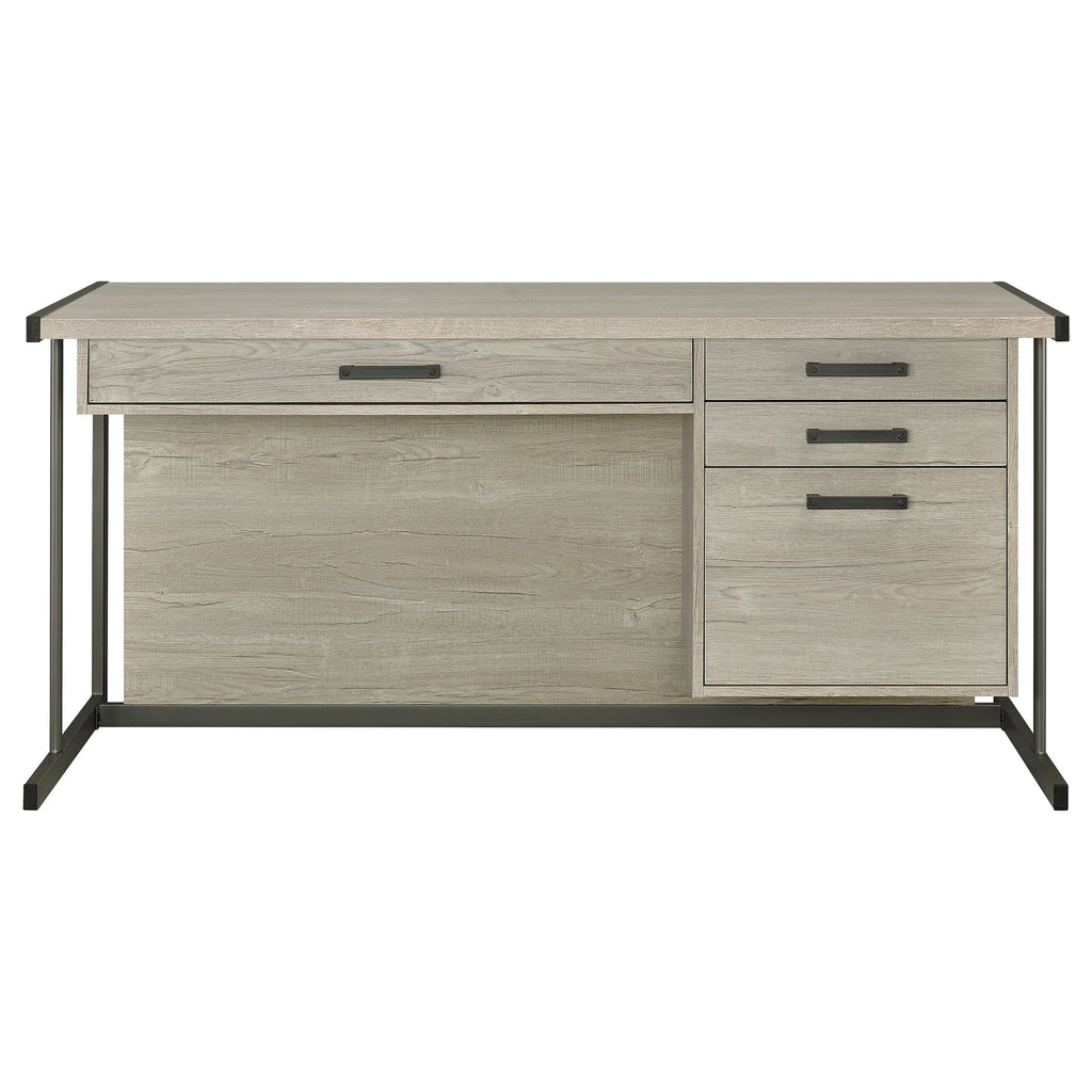 Brisley Whitewashed Office Desk