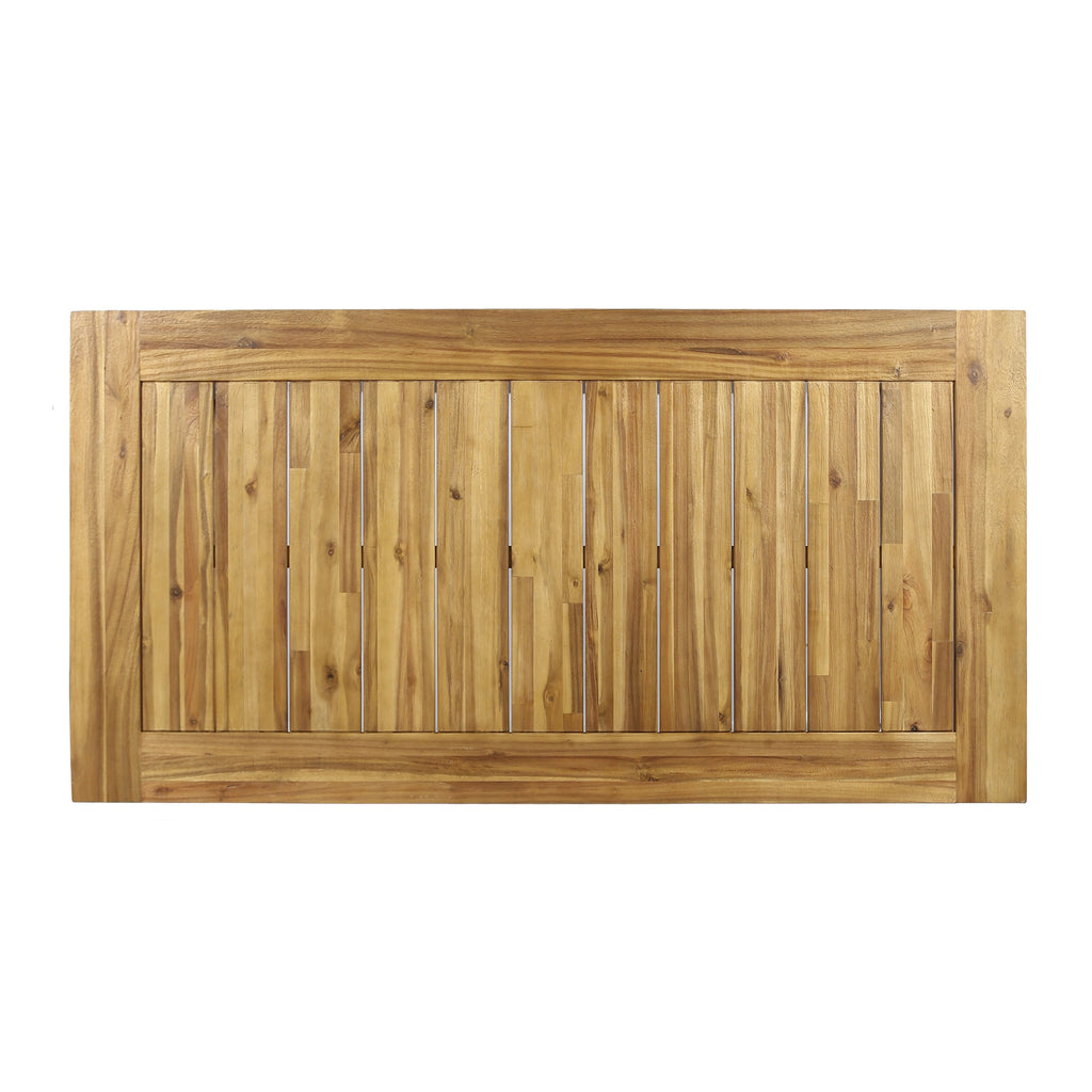 Outdoor 69" Acacia Wood Dining Table, Sandblast