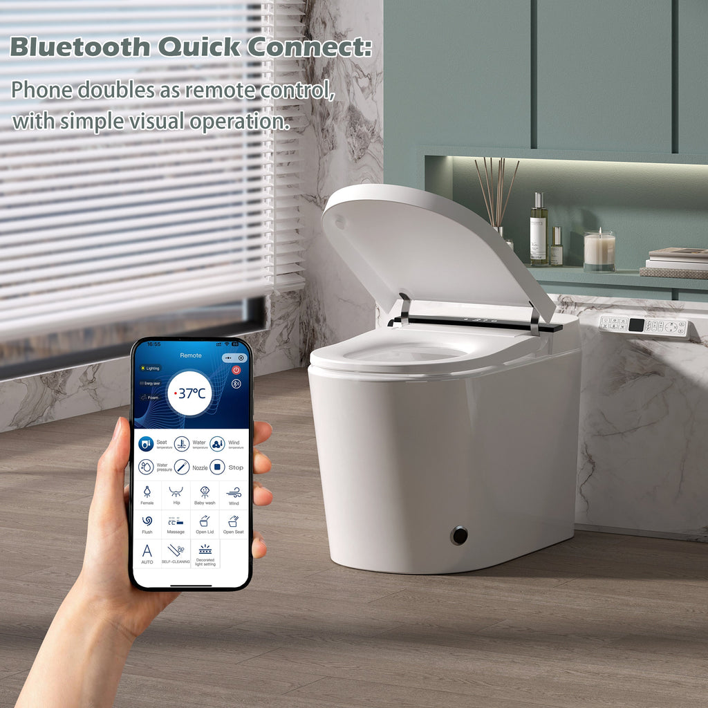 Smart Toilet With Bidet Built-In - White