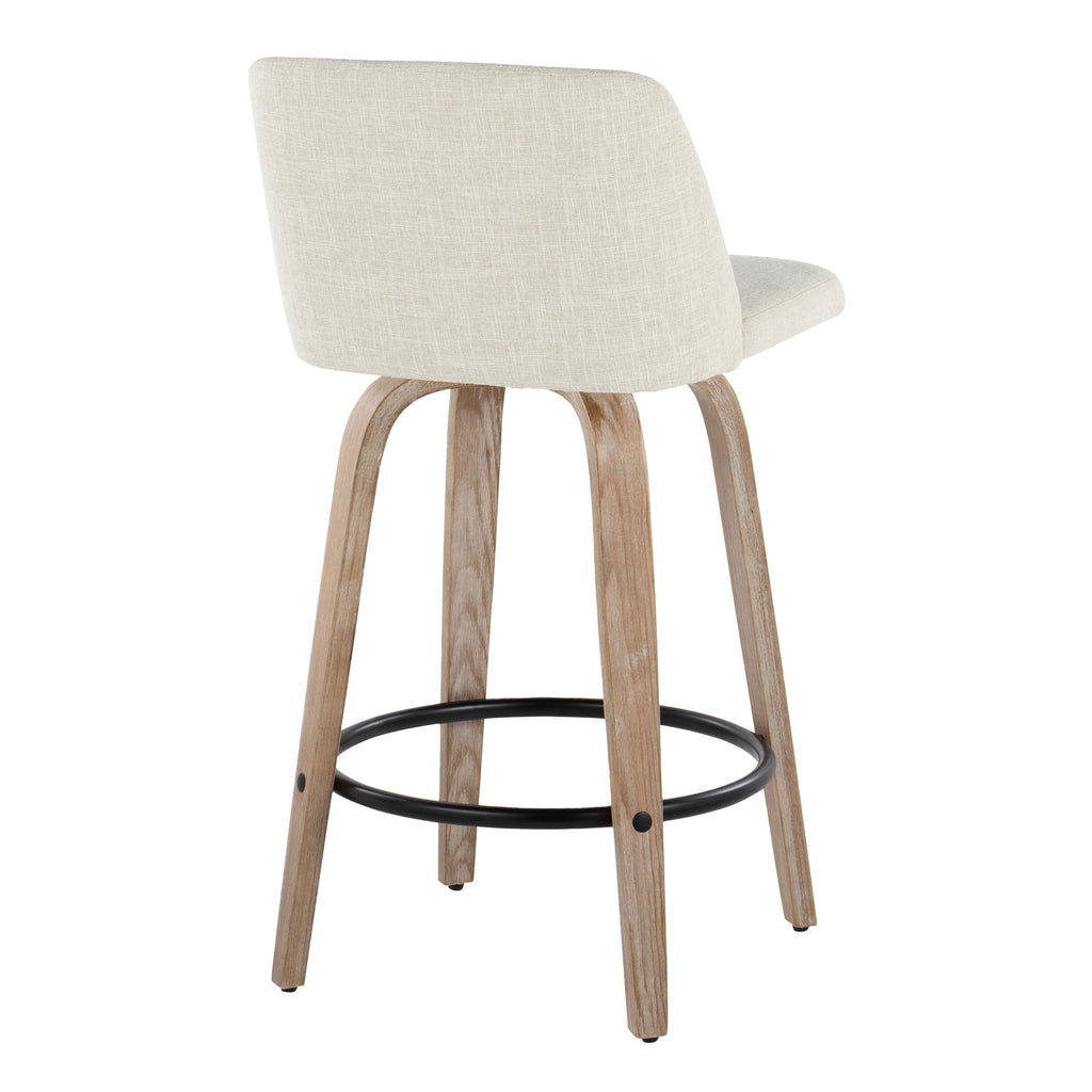 26" Contemporary Fixed-Height Counter Stool with Swivel