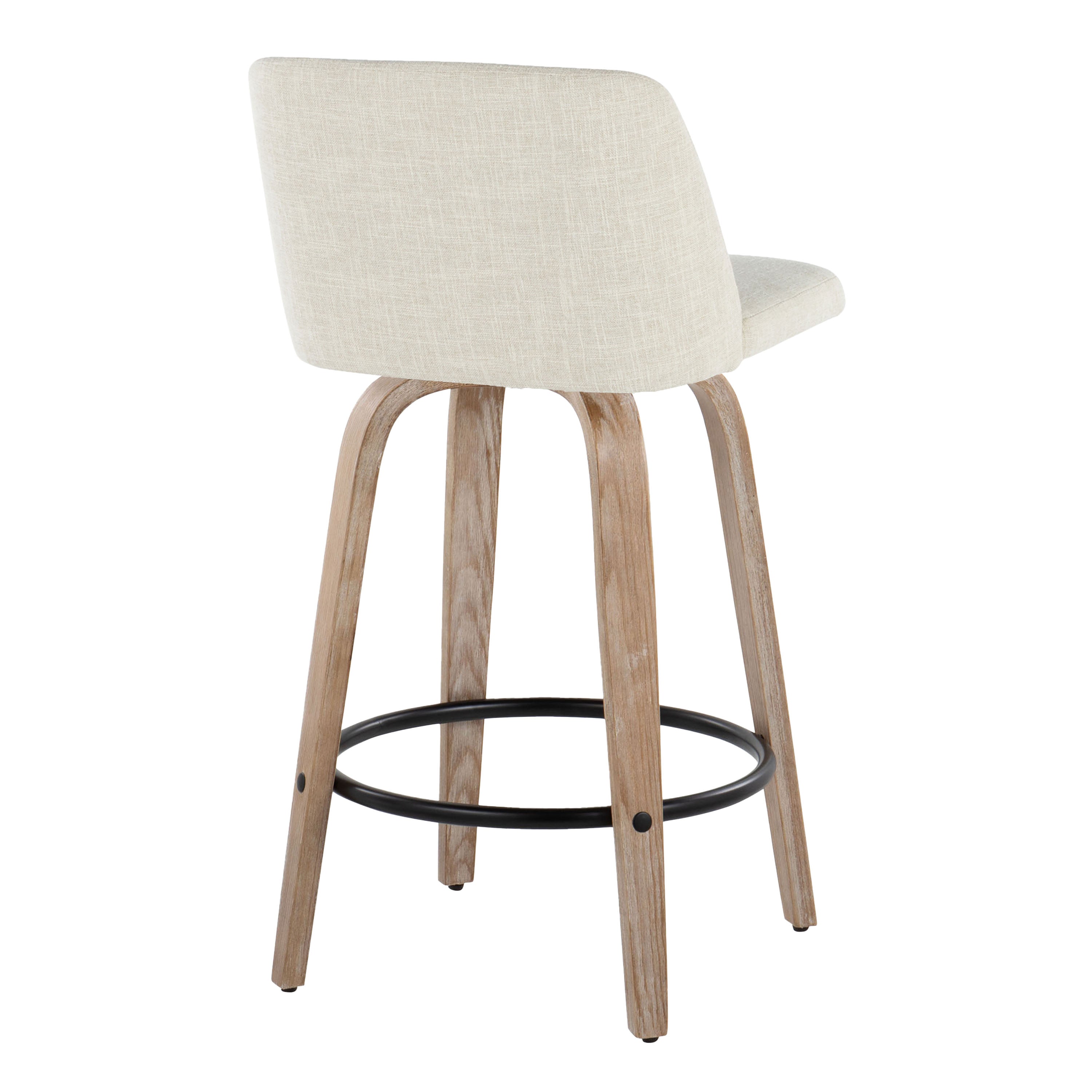 26" Contemporary Fixed-Height Counter Stool with Swivel