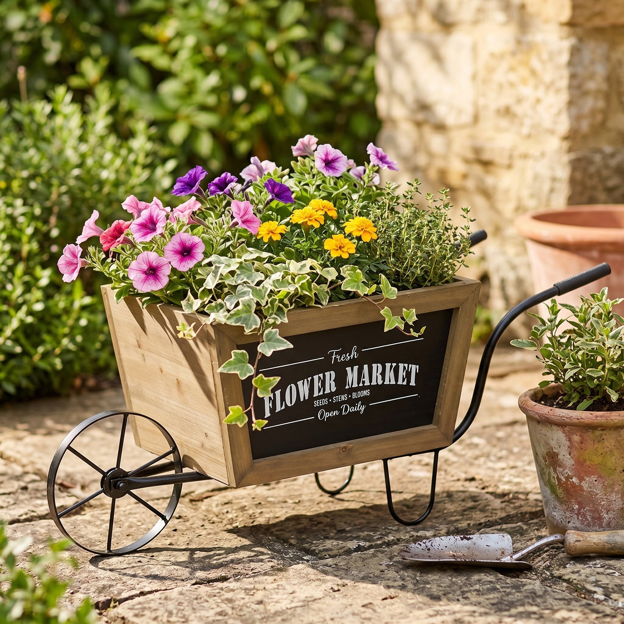 Farmhouse Wheelbarrow Planter