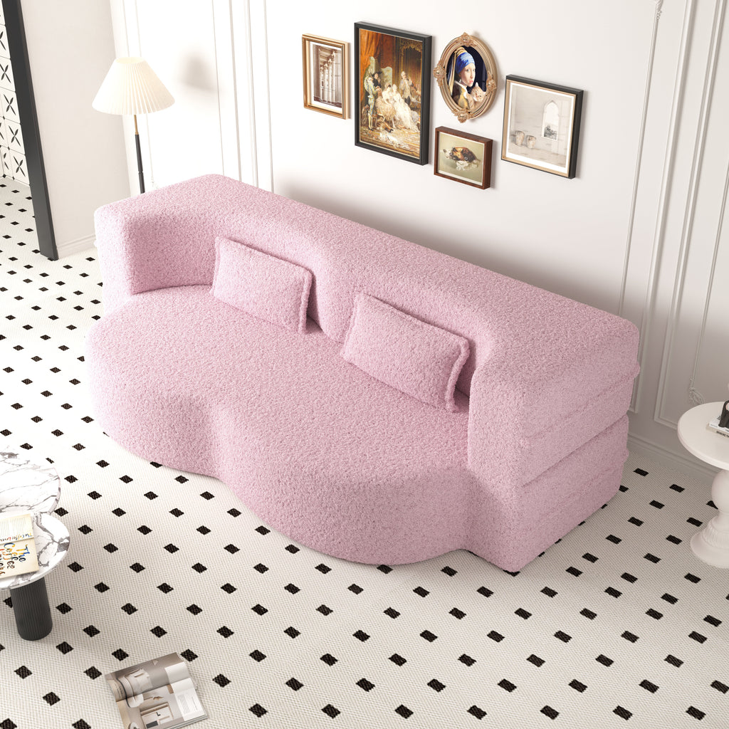Modern Floor Sofa With 2 Pillows