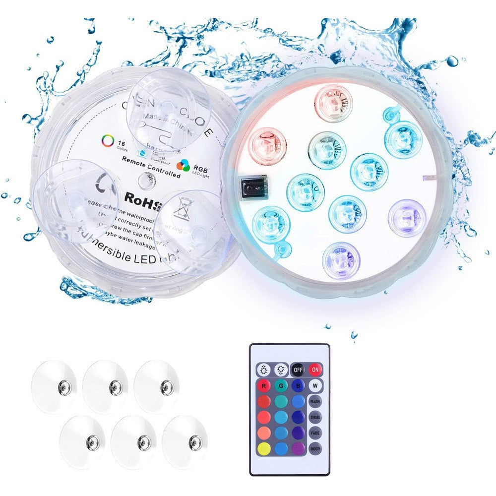 Key-controlled Seven-color 10-bulb Diving Light