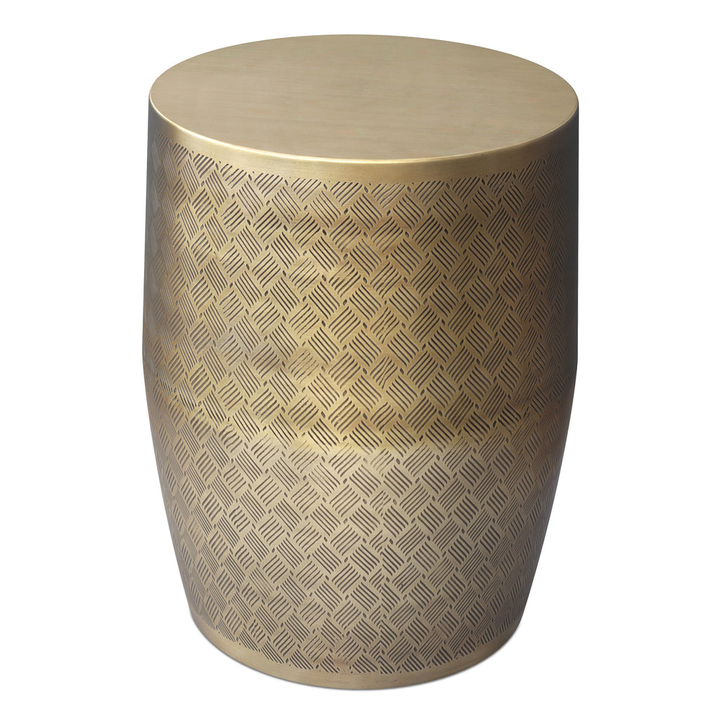 Johnsen 18 Inch Cross Hatch Pattern Accent Table