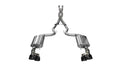 Corsa Performance 15-16 Ford Mustang GT 5.0 3in Cat Back Exhaust Black Quad Tips (Sport)