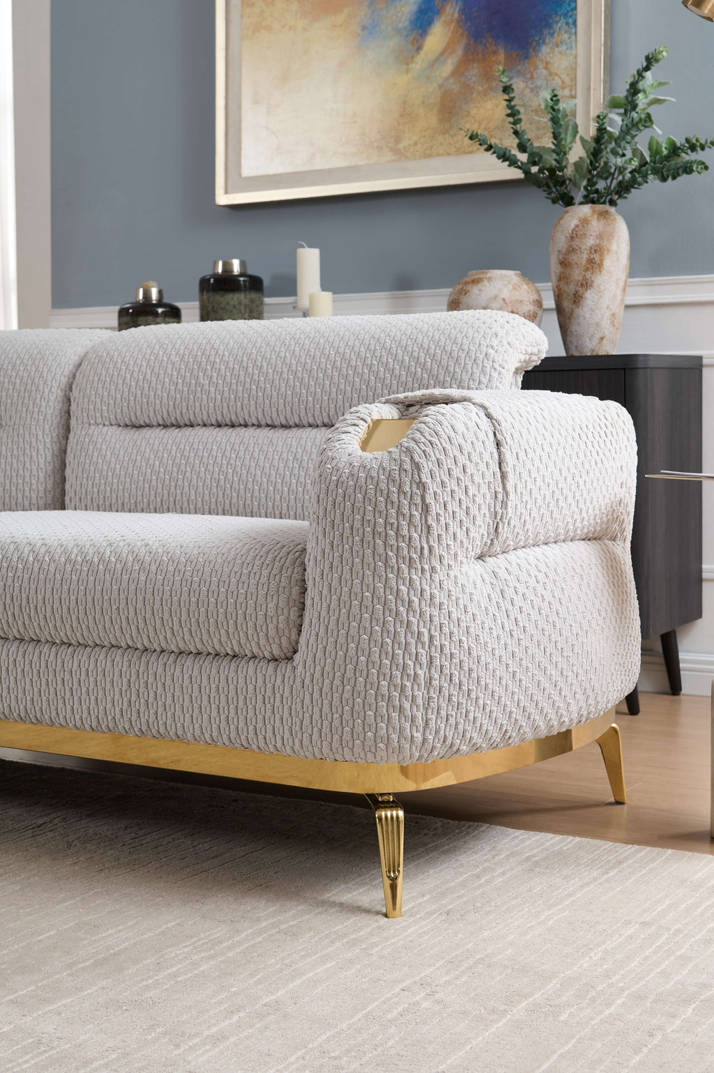 Zoe Modern Style Loveseat