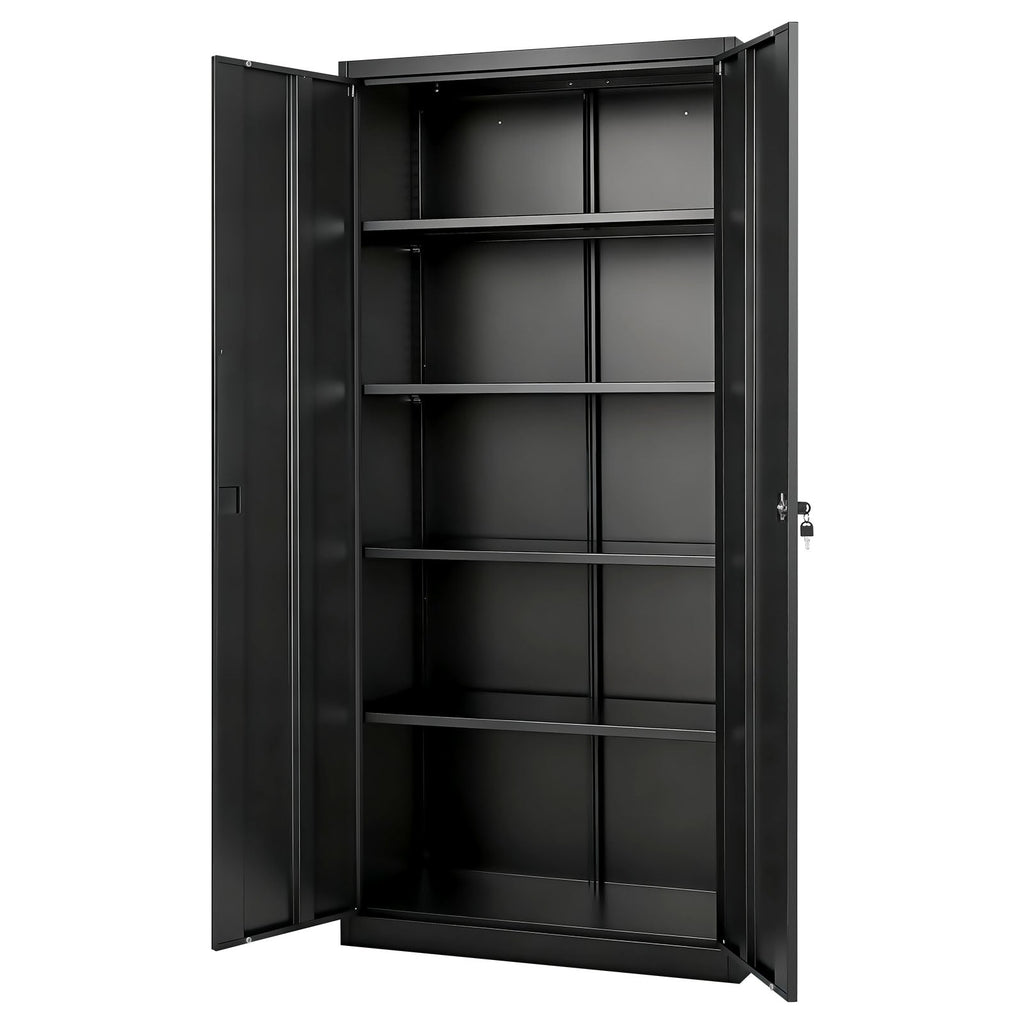 Metal Storage Cabinet with Lockable Steel Construction